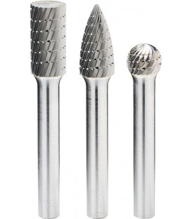 Kit fraise sur tige carbure HAZET, 3 pièces