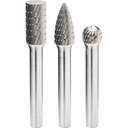 Kit fraise sur tige carbure HAZET, 3 pièces