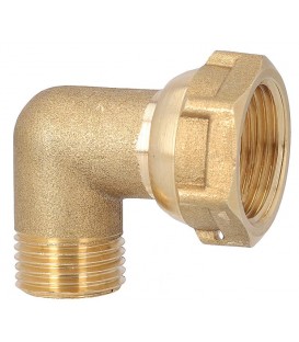 Equerre laiton avec écrou chapeau 1/2" mâle x 3/4" chapeau