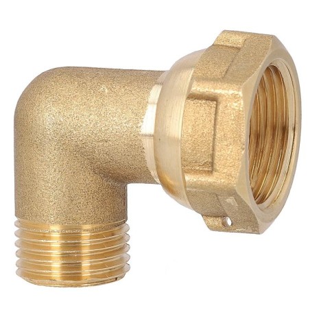 Equerre laiton avec écrou chapeau 1/2" mâle x 3/4" chapeau