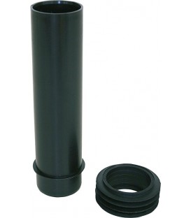 Embout d'ecoulement WC Ø 55 mm avec raccord de tuyau de chasse longueur 180 mm