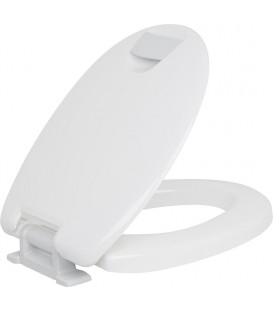 Abattant WC Hamberger Haromed hauteur d'assise 5cm poignée de support grise