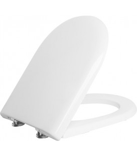 Abattant WC Laco, blanc softclose, en duroplast charnière en inox