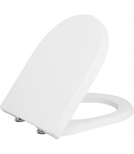 Abattant WC Jari, blanc, softclose, en duroplast charniére en inox