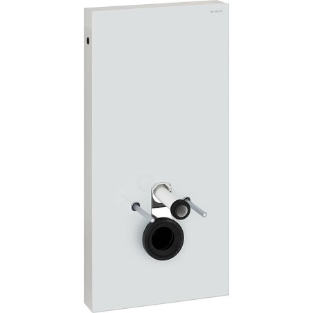 Module Geberite Sanitaire Monolithe pour WC 101 cm blanc entourage alu brossé