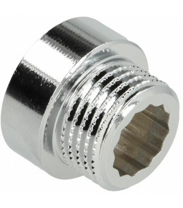 Rallonge de robinet LUX laiton chrome, DN15 (1/2") x 10 mm