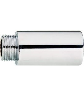 Tube de rallonge LUX, DN15 (1/2") x 80 mm laiton chromé