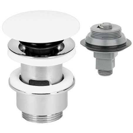 Bonde Klicker/fixe placque Corian, Ø 72 mm L 30-45 mm, avec trop-plein