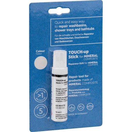 Crayon de réparation pour fonte minéral blanc 12 ml