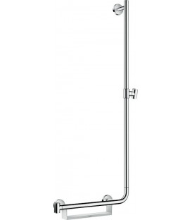 Barre de douche Hansgrohe Unica Comfort 1100mm blanc/chrome avec corbeille, droite