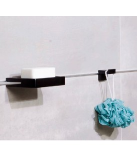 Porte savon 10 cm laiton noir