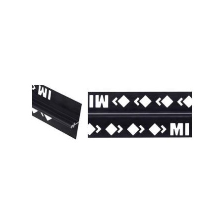 Profile 6 mm alu anodise noir mat brosse 2m50