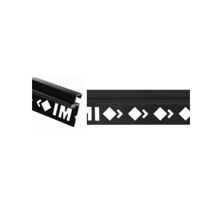 Profiles fixmi arret alu anodise noir mat brosse