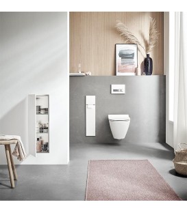 Module armoire emco asis pure encastré butée gauche 730mm gris diamant