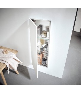 Module armoire emco asis pure encastré butée gauche 730mm gris diamant