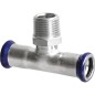 Raccord à sertir inox contour M pièce-T réduit 54-15-54mm Raccord à sertir inox contour M pièce-T réduit 54-15-54mm