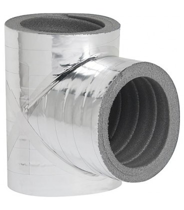 Réduction isolant 90°, DN125 avec revêtement aluminium épaisseur 20mm Réduction isolant 90°, DN125 avec revêtement aluminium épaisseur 20mm