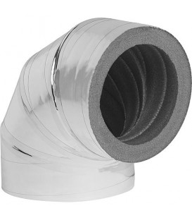 Coude isolant 90°, DN150 avec revêtement aluminium épaisseur 20mm
