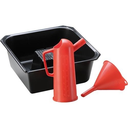 Bac de vidange d'huile noir 6 litres 350x350x135mm