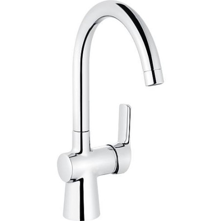 robinet melangeur vasque Serie Ascona Ecoulement rotatif 360°, Klicker, garnit ure d ecoulement, Chrome