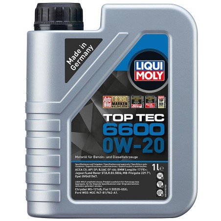 Huile moteur LIQUI MOLY Top Tec 6600 0W-20 flacon 1l