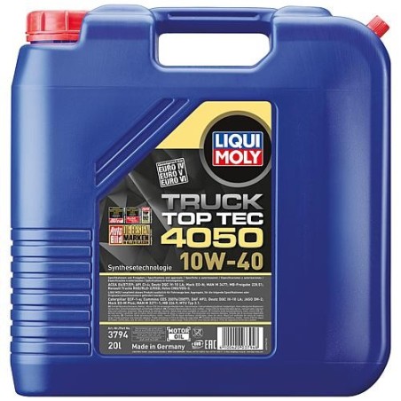 huile de moteur LIQUI MOLY Top Tec truck 4050 10W-40 bidon 20l