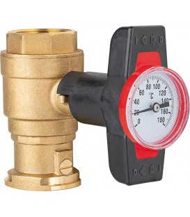Thermomètre pour solaire- isolation-T-robinet sphérique Type G et F, 0-160°C