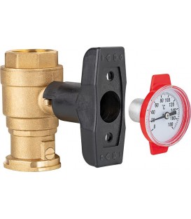 Thermomètre pour solaire- isolation-T-robinet sphérique Type G et F, 0-160°C