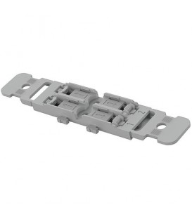 Adaptateur de fixation Wago double avec décharge de traction pour connecteur de passage avec levier