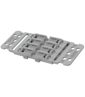 Adaptateur de fixation Wago 4x avec décharge de traction pour connecteur de passage avec levier 221-2504, pour fixation par vis