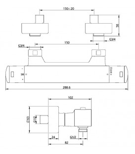 Mitigeur de Douche Thermostatique Dado