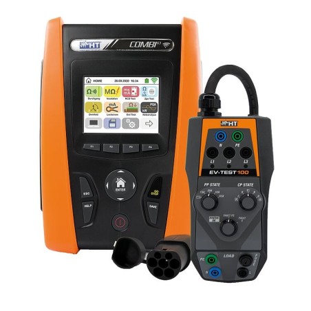 Contrôleur d'installation G3 avec adaptateur borne de charge EV-TEST 100 charge complète