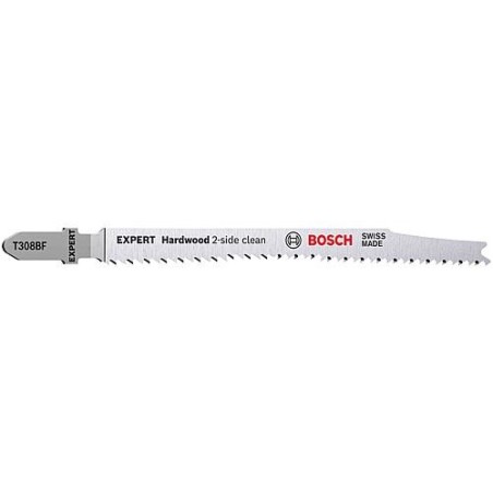 Lames de scie sauteuse BOSCH® EXPERT T308BF longueur 117 mm, pour panneaux revêtus de plastique, conditionnement 25 pièces
