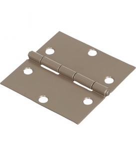Scharnier DURAVIS 60  60  1 mm quadratisch Material Stahl blau verzinkt Oberfläche perlbeige RAL 1035 mit Edelstahlstift