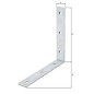 Equerre chaise, 150x150x25 mm Galvanisé zingué Equerre chaise, 150x150x25 mm Galvanisé zingué