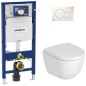 Pack Bati support Geberit et WC suspendu Laufen Pro S sans rebord, surélevé