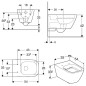 Pack Bati support Geberit et WC-suspendu Geberit Smyle Square sans rebord
