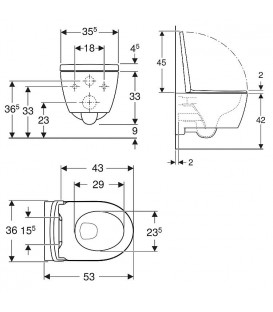 Pack Wc suspendu Geberit sigma