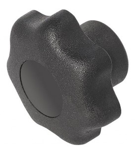 Poignee etoile Nirosta avec douille taraudée M12 forme K