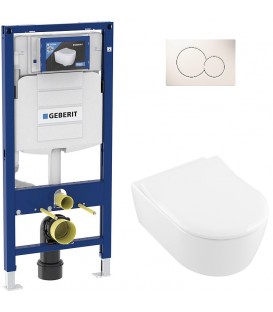 Pack Bati support Geberit et Pack WC Villeroy Boch O. NOVO WC suspendu compact