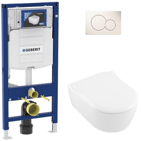 Pack Bati support Geberit et Pack WC Villeroy Boch O. NOVO WC suspendu compact