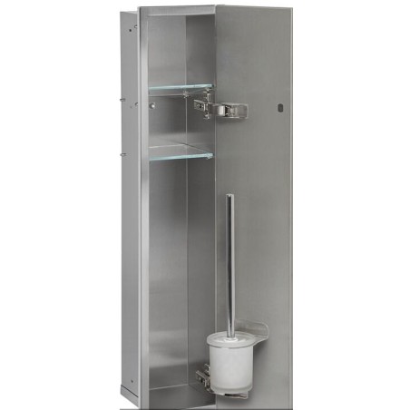 Niche à encastrer pour WC acier inoxydable à carreler Zero 800 1 porte à droite