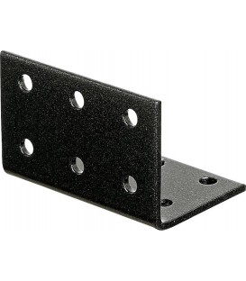 Lochplattenwinkel DURAVIS® 40 x 40 x 60 mm, Material: Stahl, sendzimirverzinkt, Oberfläche: schwarz-diamant