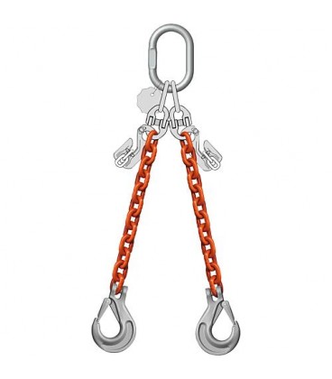 Chaîne de butée 2 brins, 2,0/1,4 t, 6 mm longueur 4 m Chaîne de butée 2 brins, 2,0/1,4 t, 6 mm longueur 4 m