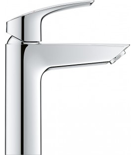 Mitigeur de lavabo Grohe Eurosmart M-Size, déport 121 mm, chromé, avec écoulement Push-Open