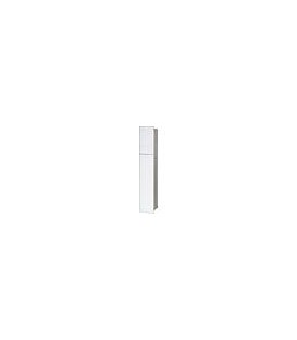 Niche à encastrer pour WC acier inoxydable complète Zero 950 2 portes vitrées blanches à droite