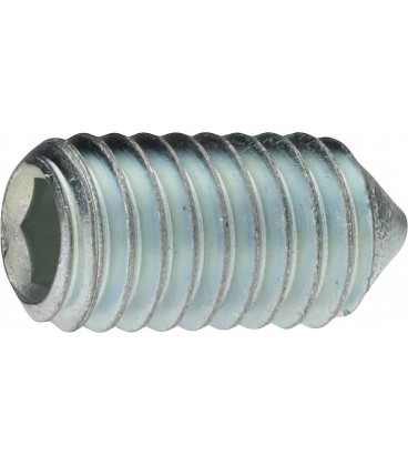 Vis sans tête à six pans creux et pointe 45H selon DIN EN ISO 4027 zinguées galv. recuit M 8 x 20 conditionnement : 100 Vis sans tête à six pans creux et pointe 45H selon DIN EN ISO 4027 zinguées galv. recuit M 8 x 20 conditionnement : 100