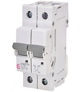 ETI Disjoncteur de protection de circuit ETIMAT P10 1-pôle + N, 10kA, C10, REG