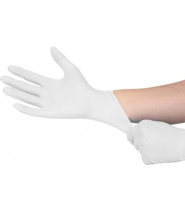 Gants latex poudré, 'SKIN' blanc, taille L / 100 pcs Gants latex poudré, 'SKIN' blanc, taille L / 100 pcs
