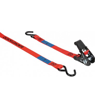 Jeu de sangles à cliquet, deux pièces, Rebel 250kg, 4m, rouge Jeu de sangles à cliquet, deux pièces, Rebel 250kg, 4m, rouge